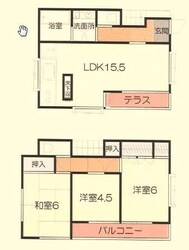 大坂上貸家の物件間取画像